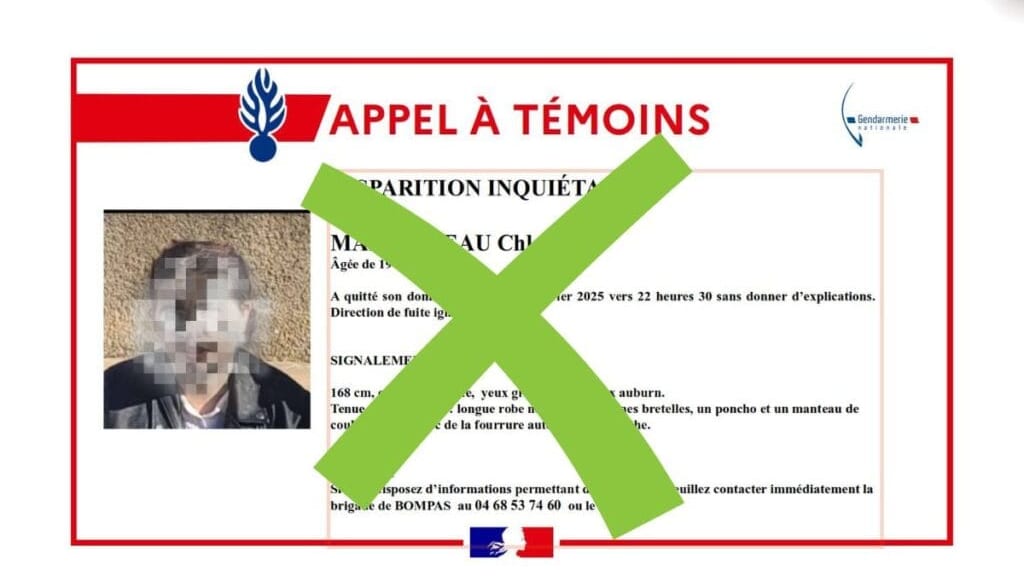 Perpignan : Chloé, disparue depuis le 23 janvier, est saine et sauve