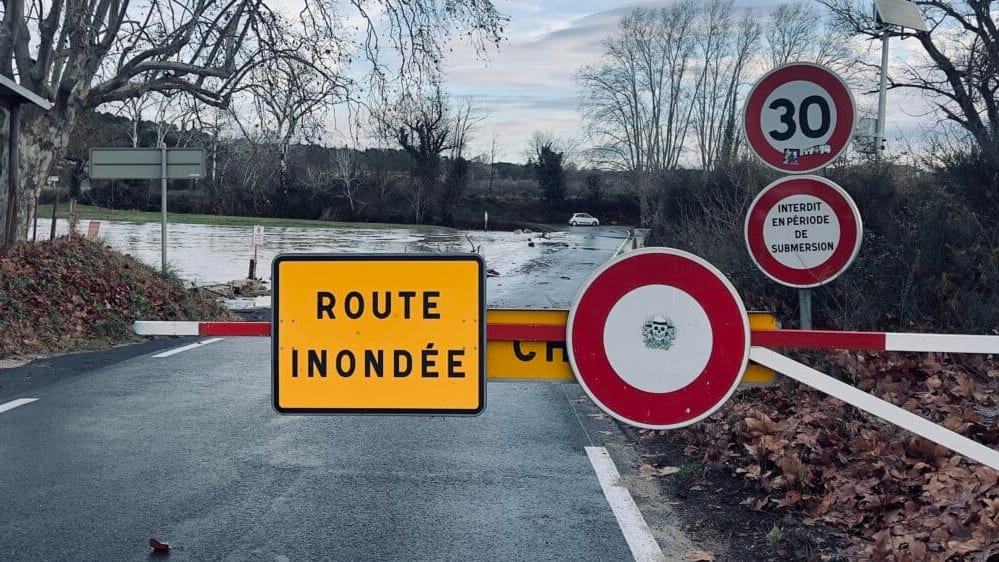 InfOccitanie - illustration inondation route inondée