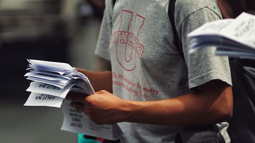 Illustration - distribution de flyers