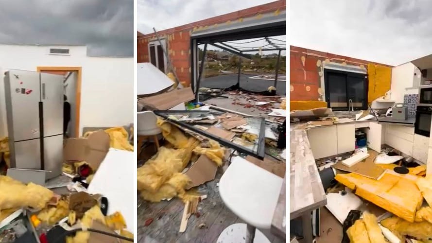 Une maison complètement détruite à Pomas dans l'Aude.