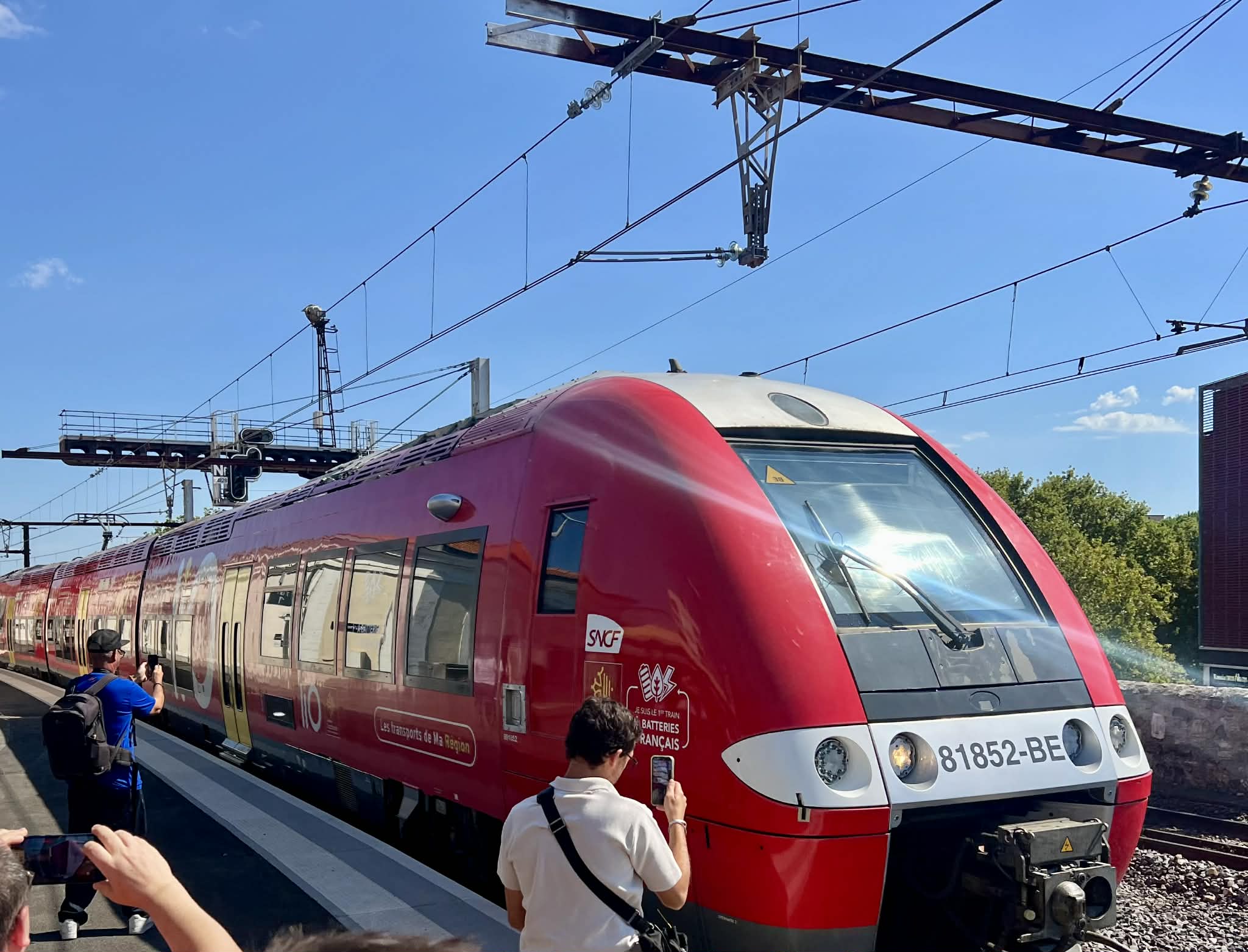 Inauguration, 1er train à batteries Occitanie dans le Gard. 31 août 2026. Photo Linda Mansouri / infOccitanie