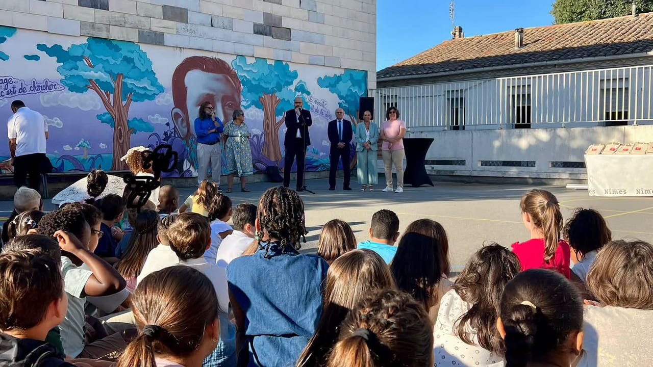 Rentrée scolaire Nîmes, école Jean Jaurès, septembre 2026. Photo : Linda Mansouri