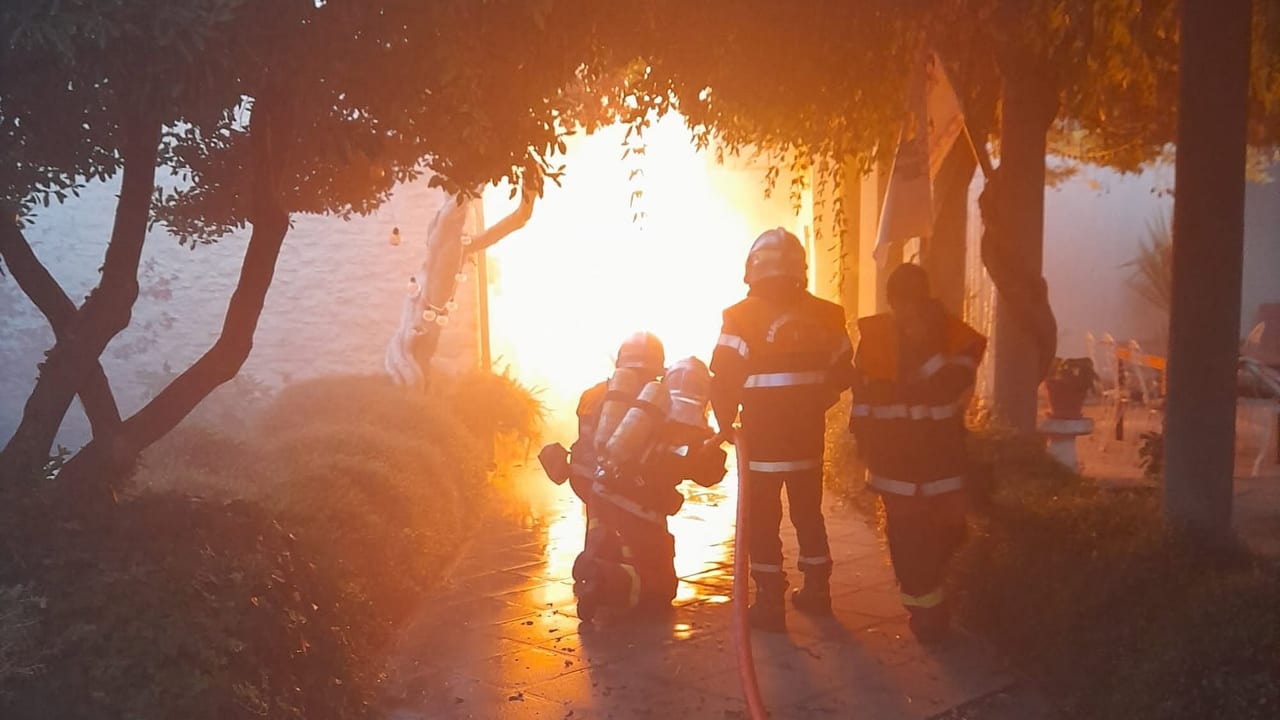 Photo D.R, incendie du véhicule du maire de Bram