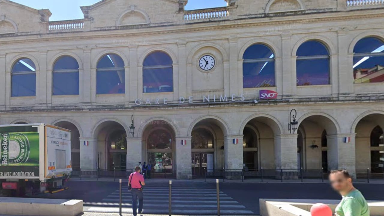 Capture d'écran Google Maps - Gare de Nîmes