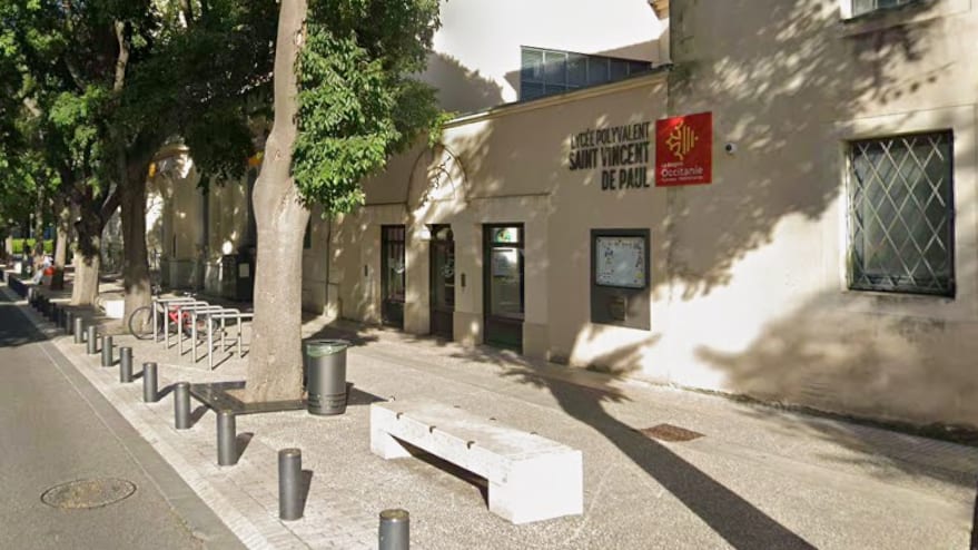 Capture d'écran - Google Maps / lycée Saint-Vincent de Paul à Nîmes