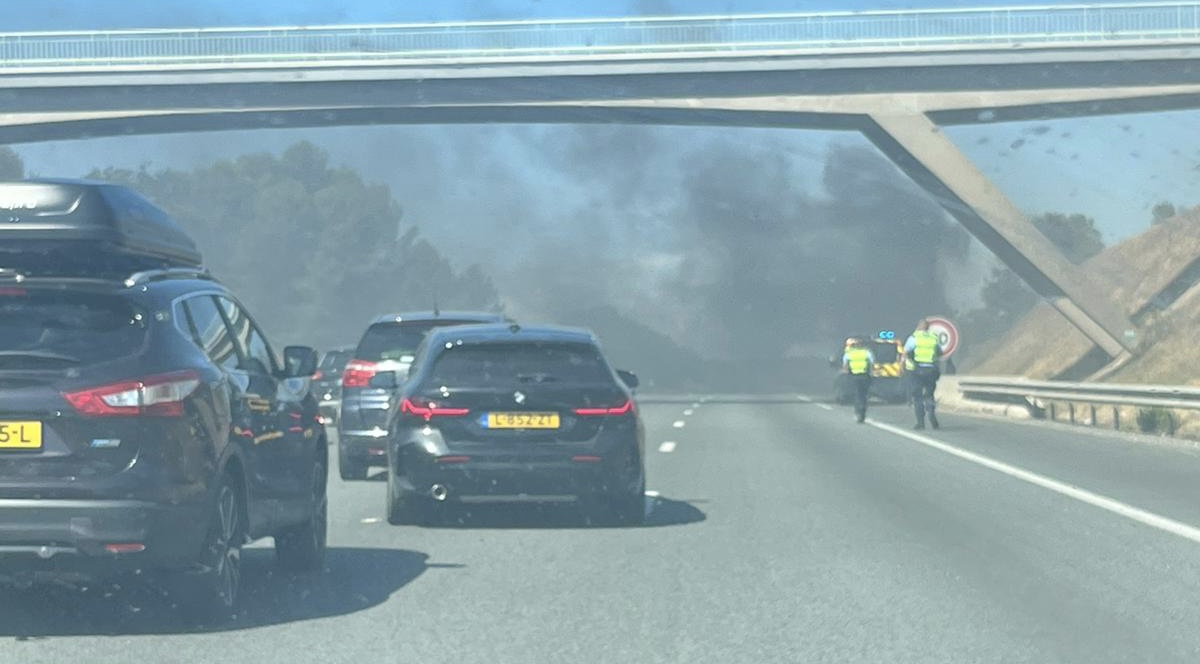 Coupure De L’Autoroute A9 Après Un Feu De Véhicule