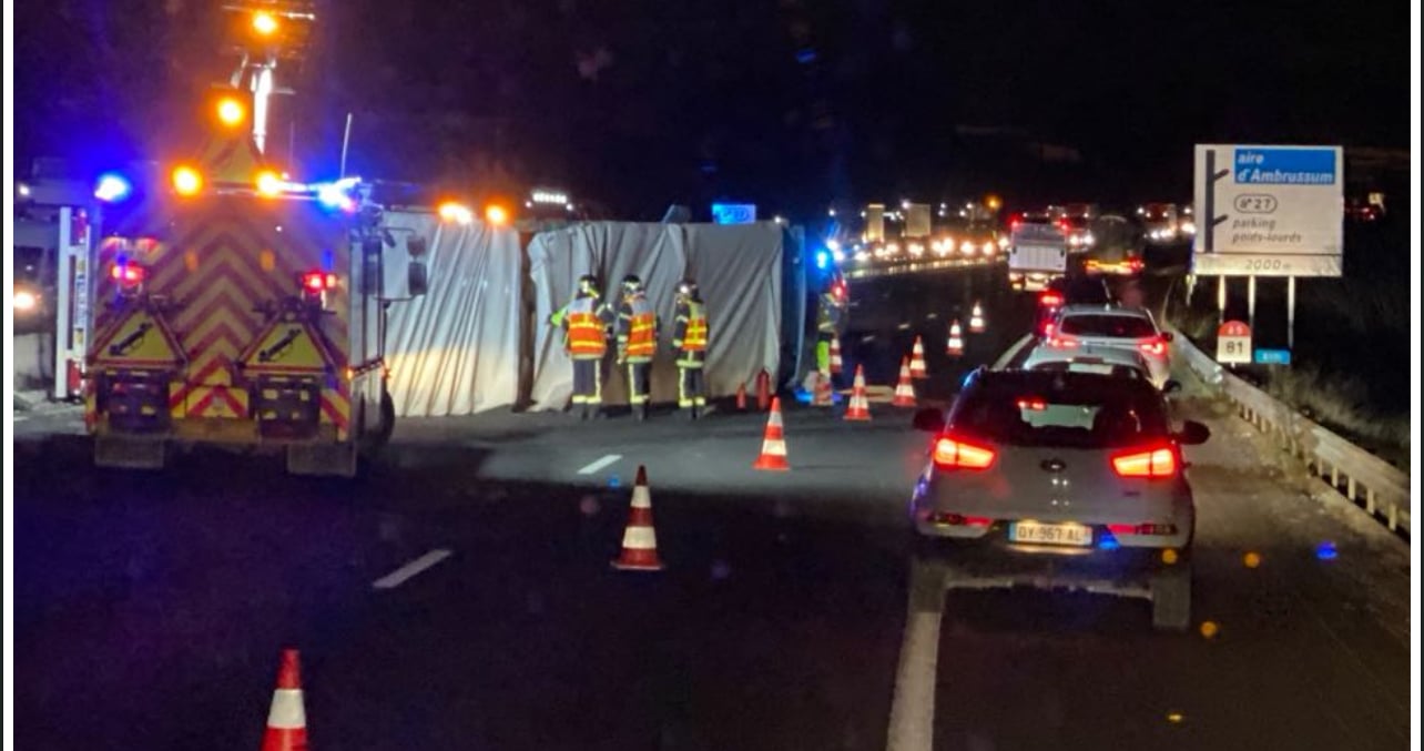 Hérault : Coupure De L’autoroute A9 Suite à Un Accident Impliquant Un ...