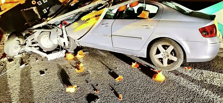 Occitanie - accident de la route près de Perpignan - photo DR