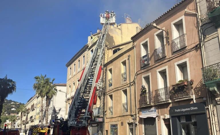 Incendie à Sète - photo Michel Brel (pour l'amour de Sète)