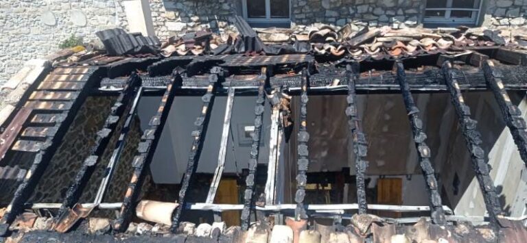 Feu de maison Montagnac - Photo : Sapeurs-pompiers du Gard