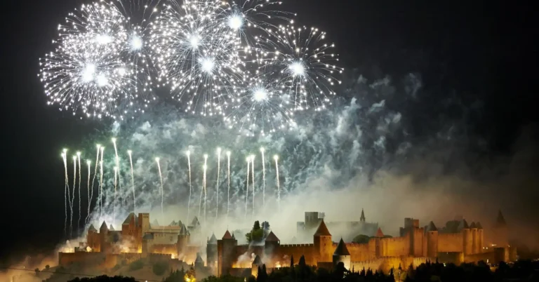Feu d'Artifice de Carcassonne : assistez au spectacle depuis l'Aire de Belvédère d’Auriac sur l'A61 - Photo Vinci Autoroute