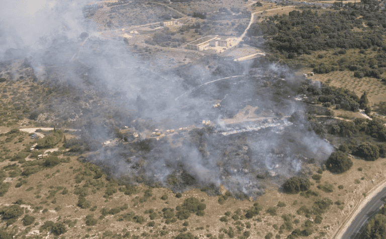 feu à Fabrègues - photo Préfet 34