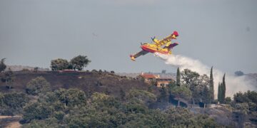 Feu de Camélas dans les Pyrénées-Orientales. ANTHONY MONTARDY - SDIS 66
