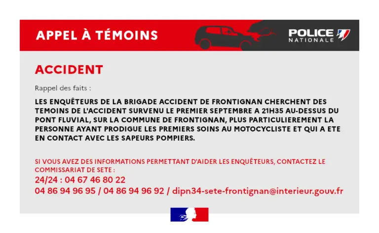 Appel à témoins - POLICE NATIONALE 34