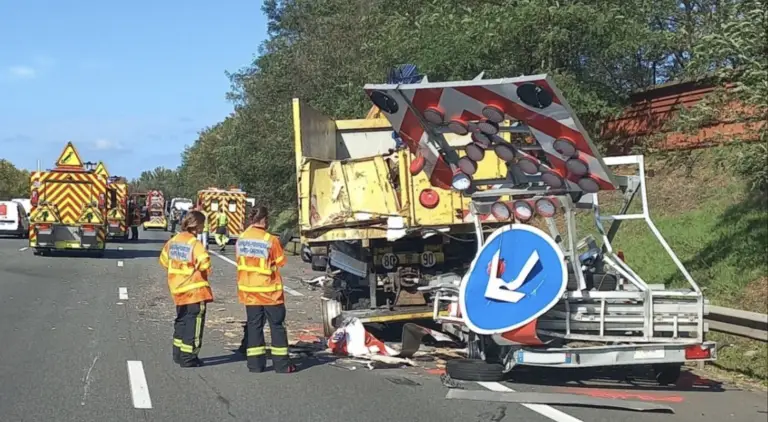 Camion Vinci Autoroutes accident - Photo : Vinci Autoroutes