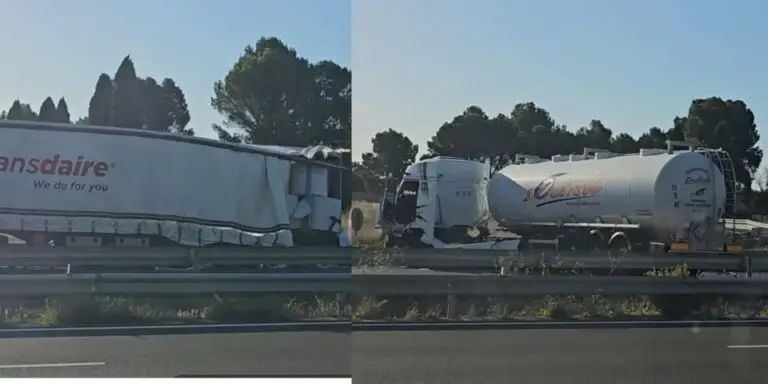 Accident sur l'Autoroute A9 - CRÉDIT PHOTO : TIM TV