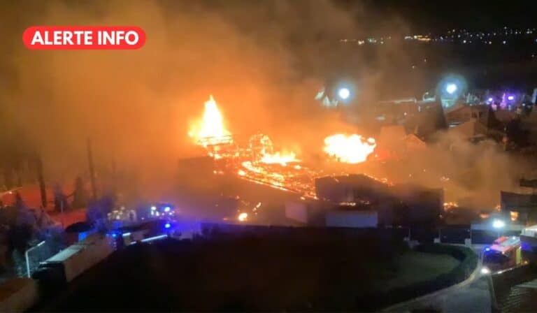 Le village de Noel de Barcarès en feu