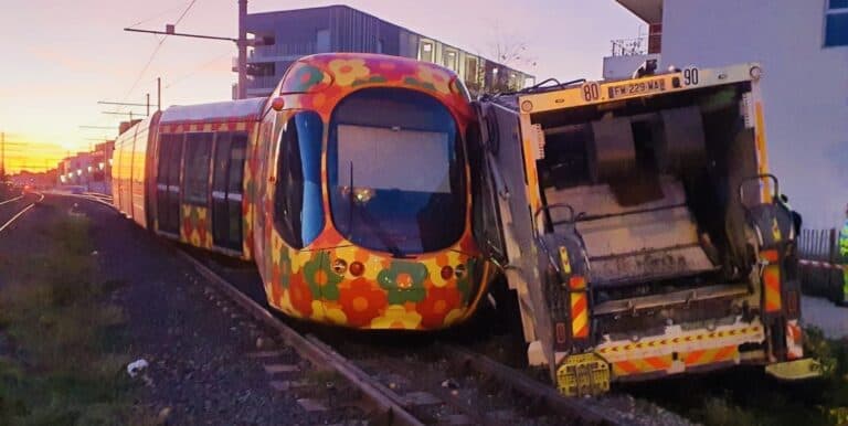Accident de tramway à Montpellier - Photo SDIS 34