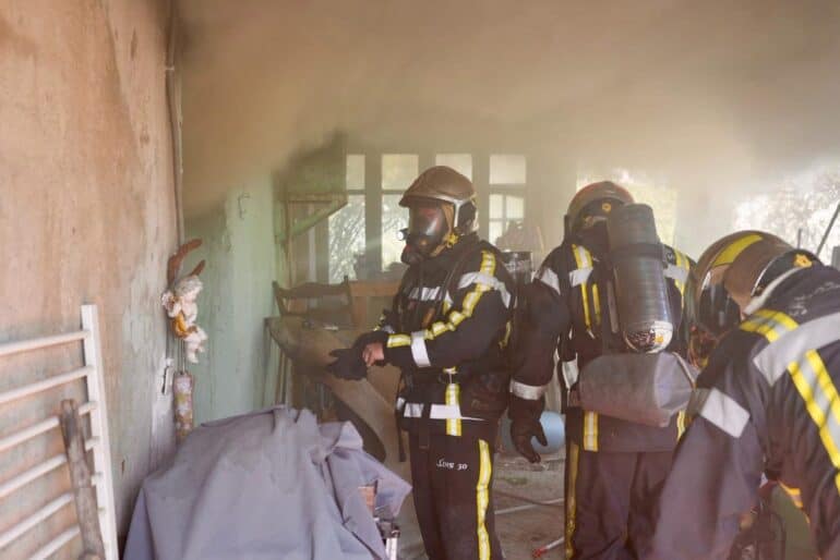 SDIS 30 / S. Thierry : Les pompiers du Gard en intervention lors de l’incendie à Saint-Privat-des-Vieux, ce lundi matin